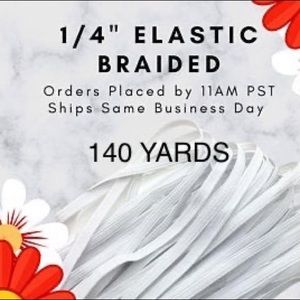 1/4 Inch Elastic 140 Yards for Masks